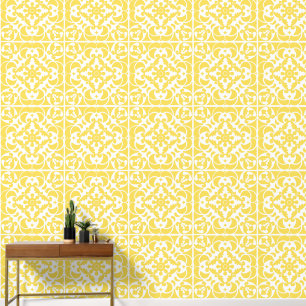 Yellow Azulejos Portuguese Spanish  Wallpaper