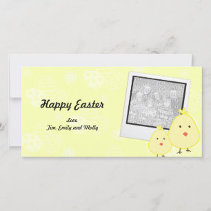 Yellow Baby Chick Easter Photo Cards