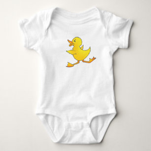 Yellow baby duckling running kids top