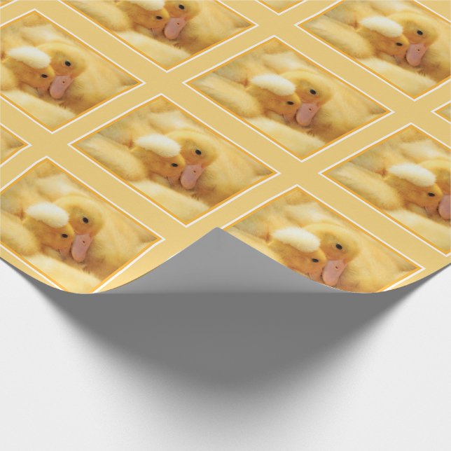 Yellow Baby Duckling Wrapping Paper (Corner)