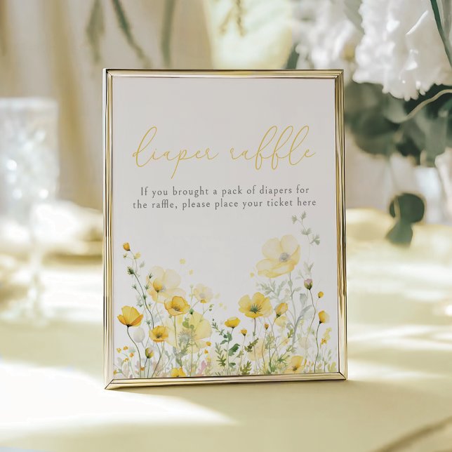 Yellow Baby In Bloom Wildflower Diaper Raffle Poster (Creator Uploaded)