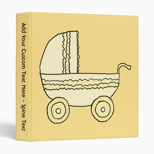 Yellow Baby Pram. Binder (Front/Spine)