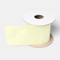 Yellow Baby Script Elegant Baby Shower