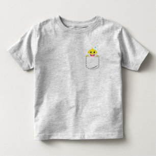 Yellow Baby Shark Stitched Pocket Toddler T-shirt