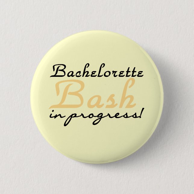 Yellow Bachelorette Bash Tshirts and Gifts 2 Inch Round Button (Front)