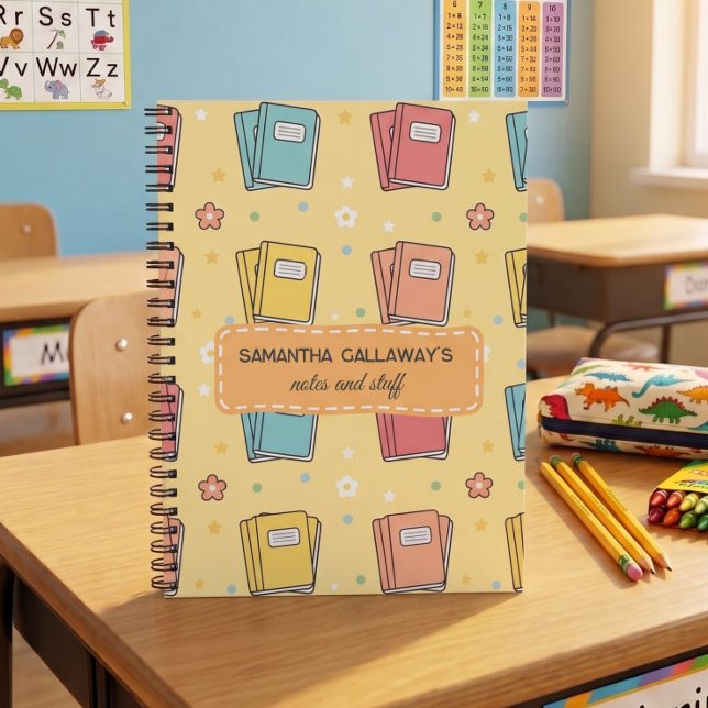 Yellow  Back to School Notebook Pattern  (Creator Uploaded)