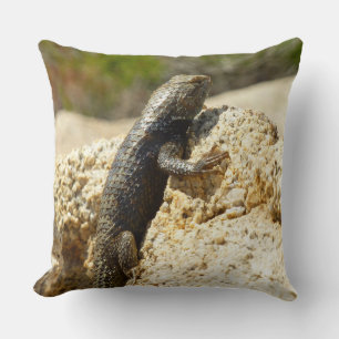 Yellow-Backed Spiny Lizard at Joshua Tree Throw Pillow