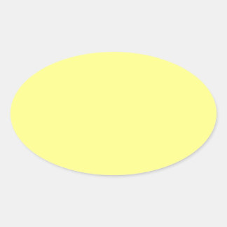 Yellow Background Blank Template Oval Sticker