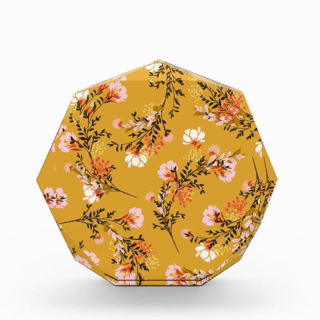 Yellow background flowers photo block (Front)