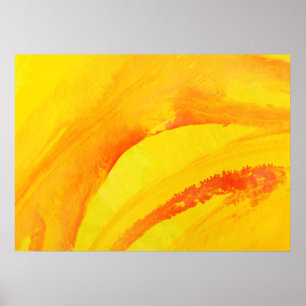 yellow background. watercolor on paper poster