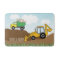Yellow Backhoe and Dump Truck Personalized
