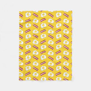 Yellow bacon and eggs fleece blanket