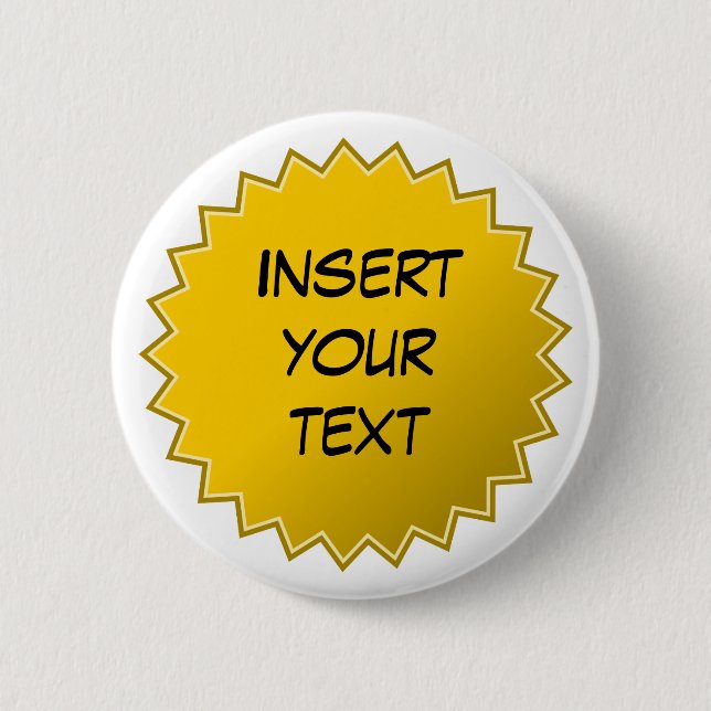 Yellow badge 2 inch round button (Front)