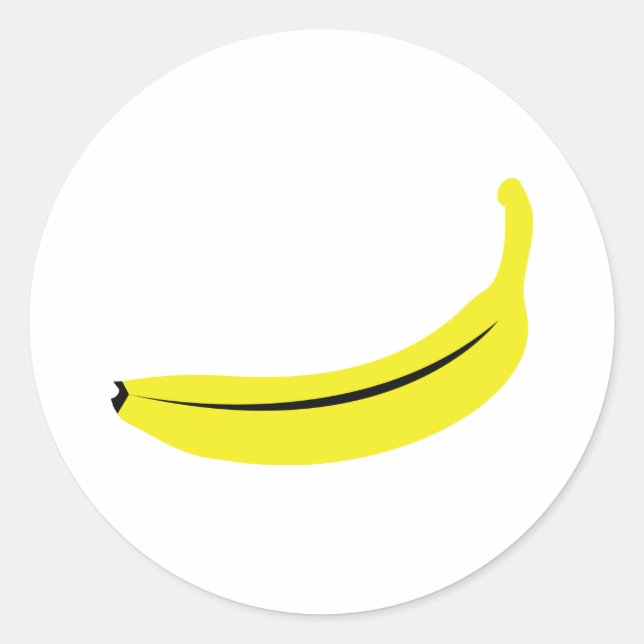 yellow banana fruit classic round sticker (Front)
