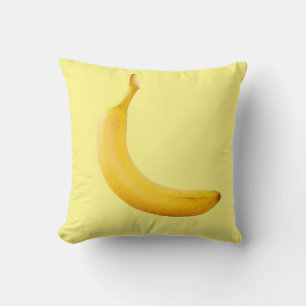 Yellow Banana on yellow Throw Pillow