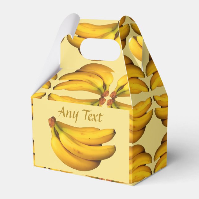 Yellow bananas in a bunch favor box (Front Side)