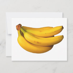 Yellow bananas in a bunch rectangular  card