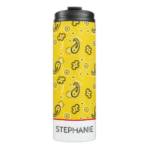 Yellow Bandana Adventure NAME Travel Fun Thermal Tumbler