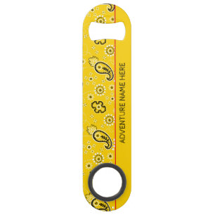 Yellow Bandana Custom Adventure Bottle opener Bar Key