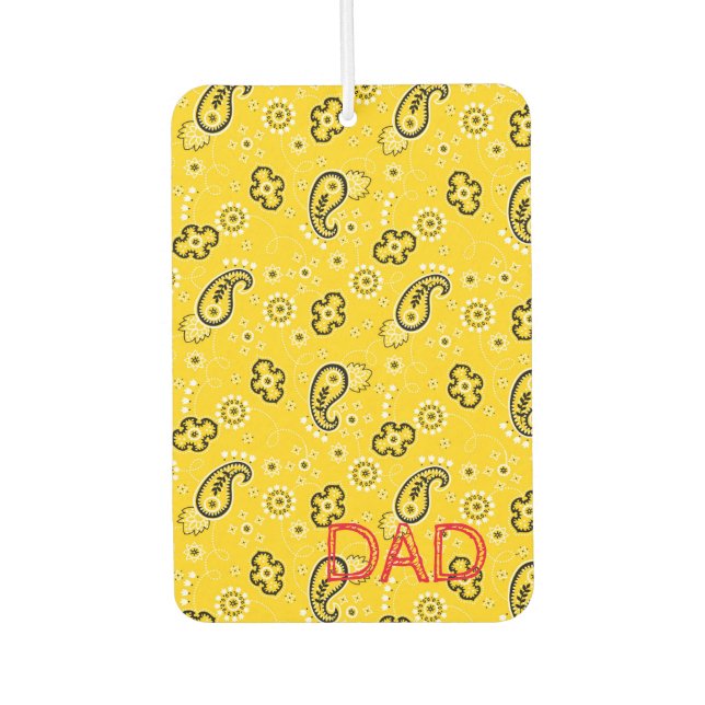 Yellow Bandana Custom DAD Red Adventure Air Freshe Air Freshener (Front)