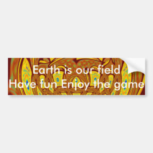 Yellow Baseball Glove: A Retro Look Bumper Sticker