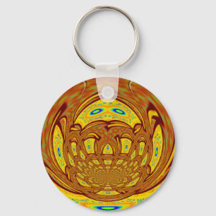 Yellow Baseball Glove: A Retro Look Keychain