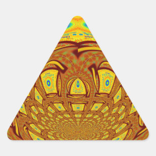 Yellow Baseball Glove: A Retro Look Triangle Sticker