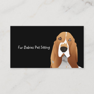 Yellow Bassett Hound Customizable Business Cards