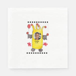 Yellow Bat Monster Kids Birthday Party Paper Napki Napkin