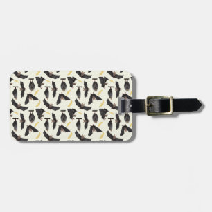 yellow bats luggage tag