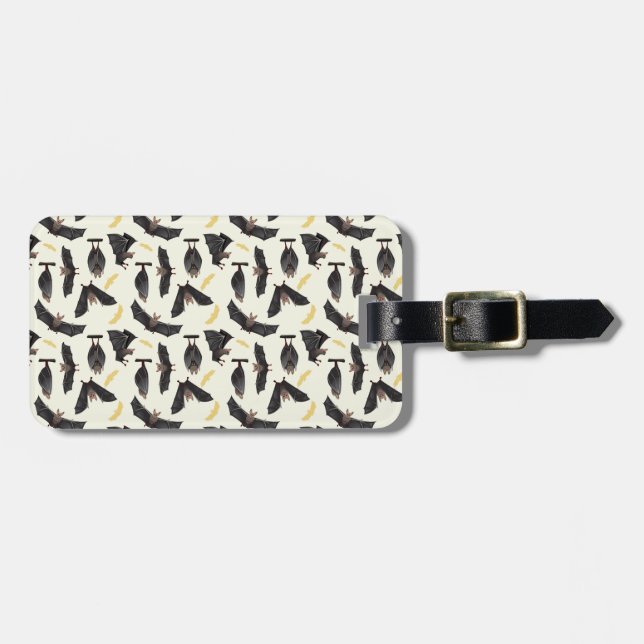 yellow bats luggage tag (Front Horizontal)