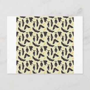yellow bats postcard