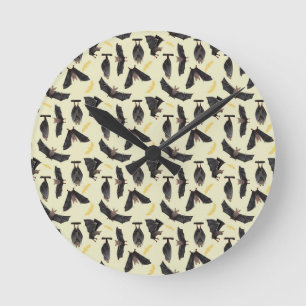 yellow bats round clock