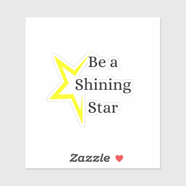 Yellow Be Shining Star Vinyl Sticker (Feuille)