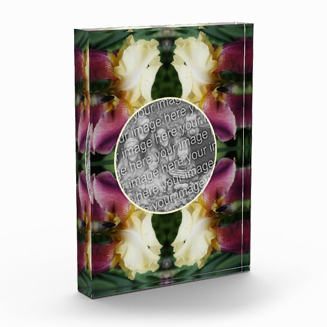 Yellow Bearded Iris Flower Create Your Own  Photo Block (Left)