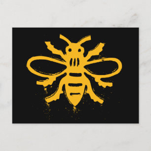 Yellow Bee design Postcard