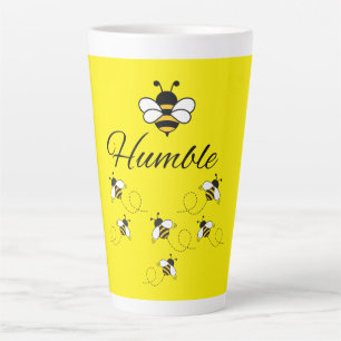YELLOW BEE HUMBLE BUZZING CERAMIC 20 OZ. LATTE MUG