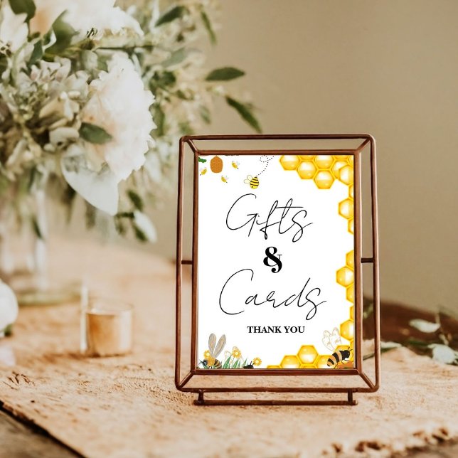 Yellow Bee Thanksgiving  Baby shower gift & Card  Poster (Creator Uploaded)