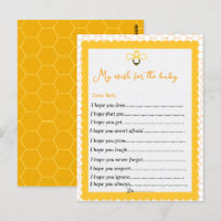 Yellow bee themes gender reveal party games wishes