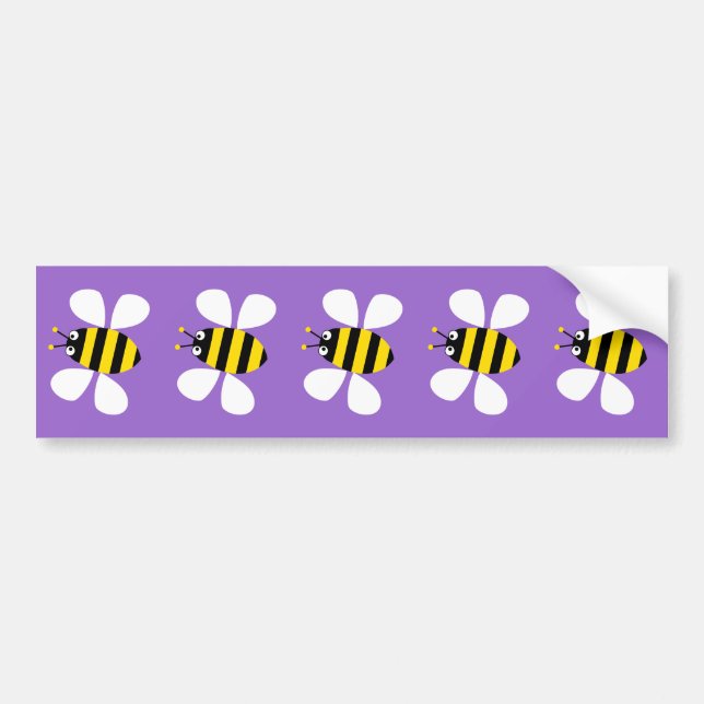 Yellow Bees Bumper Sticker (Front)