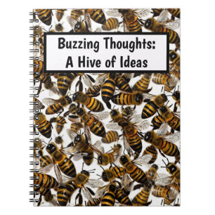 Yellow Bees Personalized Notebook