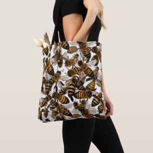Yellow Bees Tote Bag