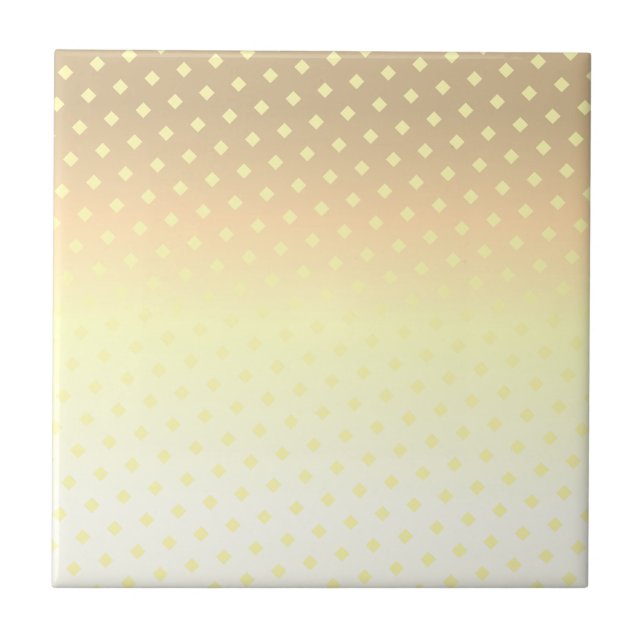 Yellow Beige White Colours Stars Minimalistic Tile (Front)