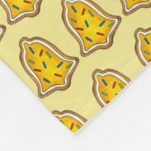 Yellow Bell Sugar Cookie Merry Christmas Holiday Fleece Blanket