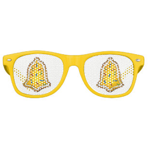 Yellow Bell Sugar Cookie Merry Christmas Holiday Retro Sunglasses