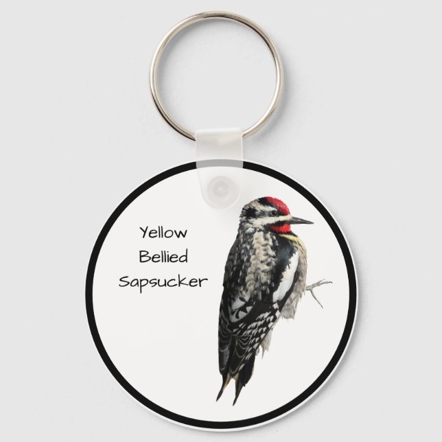 Yellow-Bellied Sapsucker Keychain (Front)