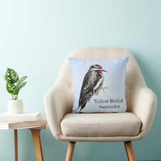 Yellow-Bellied Sapsucker Throw Pillow