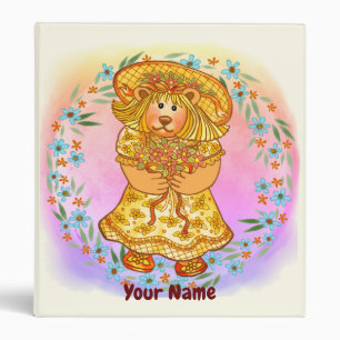 Yellow Betsy Bear Girl Binder