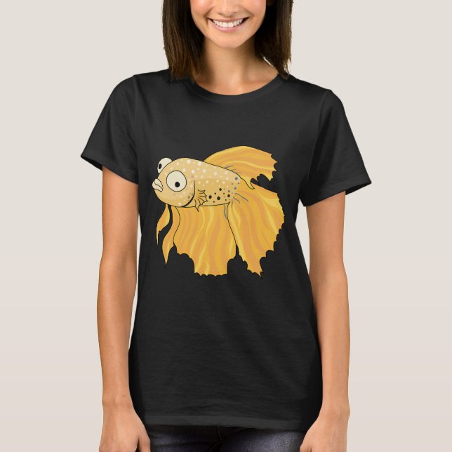 Yellow Betta Fish T-Shirt (Front)