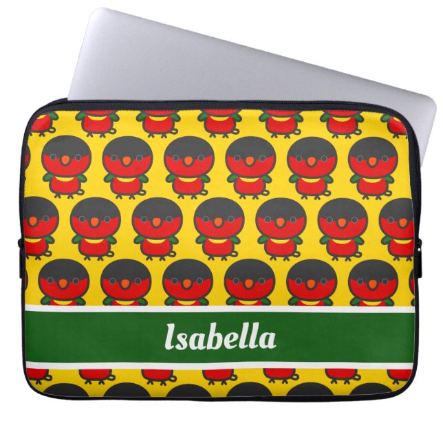 Yellow-bibbed Lory Laptop Sleeve (Front)